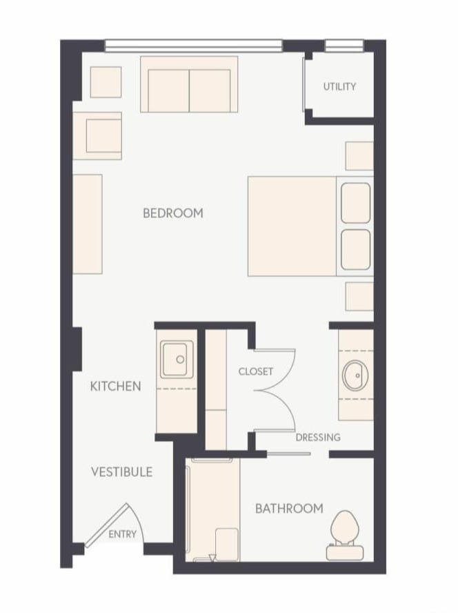 Suite A floor plan