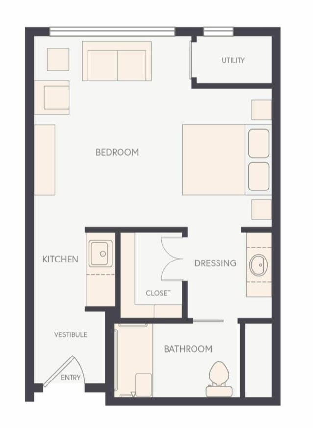 Studio B floor plan