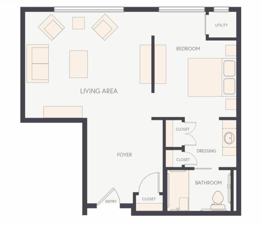 Studio D floor plan
